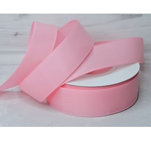 Репсовая лента 25 мм, цв. розовый №253 - 1 м.