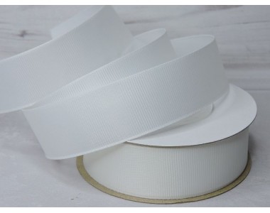 Репсовая лента 25 мм, цв. молочный №42 - 1 м.
