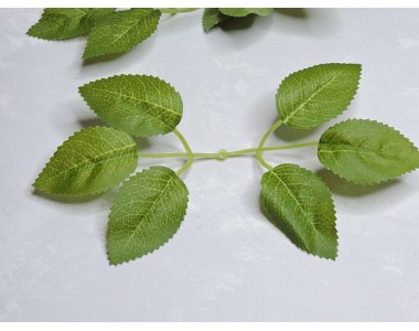 Листик розы 6 шт, с прожилками, цв. фисташковый - 1 шт.