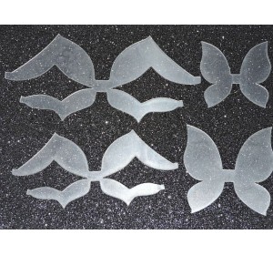 Набор пластиковых шаблонов "Бант Бабочка №8" - 1 набор.