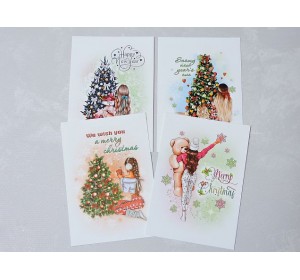 Набор открыток из 4 шт. "Новый год" - 1 набор.