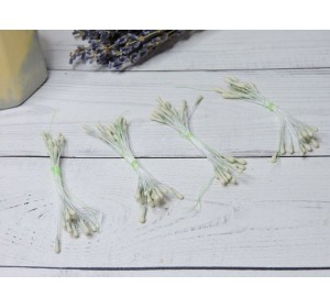 Тычинки матовые 6 см, цв. оливковый - 1 связка (12 шт.)