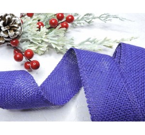 Лента джутовая, цв. фиолетовый - 1 м.