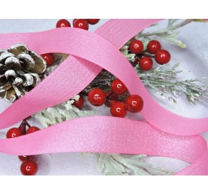 Репсовая лента 25 мм с люрексом, цв. розовый - 1 м.