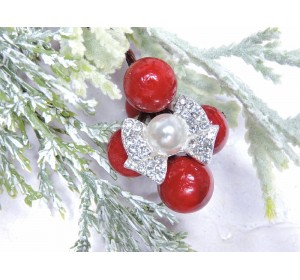 Флоризель металл 18*25 мм "Бантик", цв. серебро-белый - 1 шт.