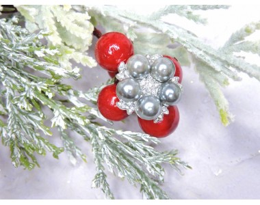 Флоризель металл 22 мм "Цветок", цв. серый - 1 шт.