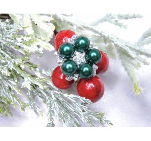 Флоризель металл 22 мм "Цветок", цв. зеленый - 1 шт.