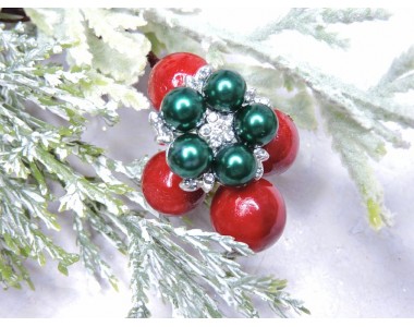 Флоризель металл 22 мм "Цветок", цв. зеленый - 1 шт.