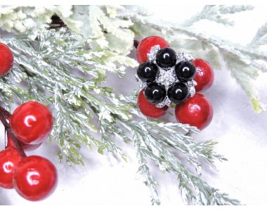 Флоризель металл 22 мм "Цветок", цв. черный - 1 шт.