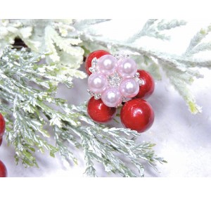 Флоризель металл 22 мм "Цветок", цв. розовый - 1 шт.