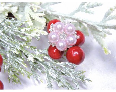 Флоризель металл 22 мм "Цветок", цв. розовый - 1 шт.