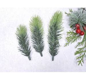 Ветки ели декоративные, цв. св. зеленый-зеленый - 1 шт.