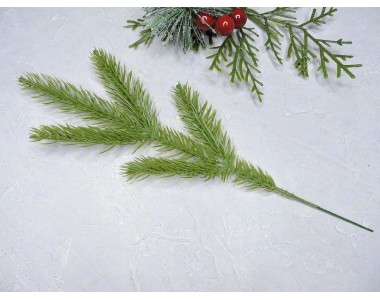 Ветка ели декоративная 25 см - 1 шт.