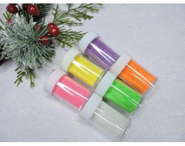 Глиттер/кварц перламутровый, мелкие - 1 баночка.