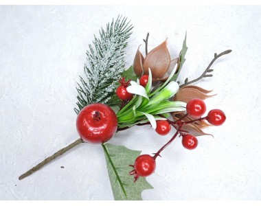 Ветка для декора новогодняя 21 см - 1 шт.