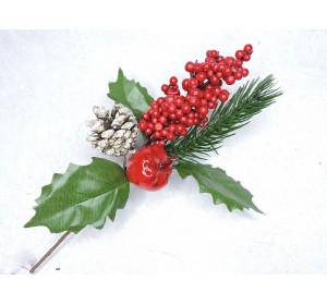 Ветка для декора новогодняя 26 см - 1 шт.