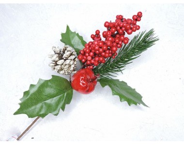 Ветка для декора новогодняя 26 см - 1 шт.