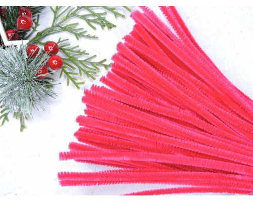 Проволока синельная, цв. темно-розовый - 1 шт