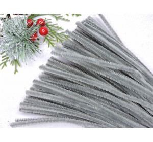 Проволока синельная 30 см, цв. серый - 1 шт.