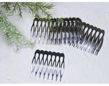 Гребень металлический 5 см , цв. серебро - 1 шт.