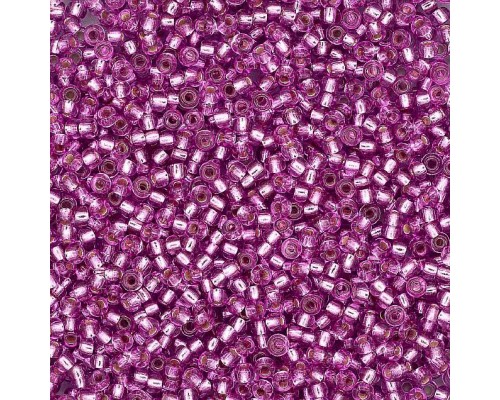 (08225) 331-19001-10/0 Бисер прозрачный с серебр. центром 10/0, круг.отв., 20гр Preciosa