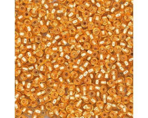 (08289) 331-19001-10/0 Бисер прозрачный с серебр. центром 10/0, круг.отв., 20гр Preciosa