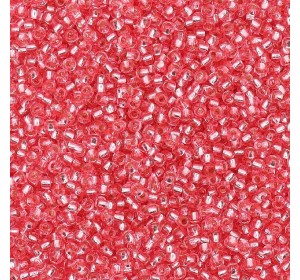 (08275) 331-19001-10/0 Бисер прозрачный с серебр. центром 10/0 круг. отв., 20гр, Preciosa