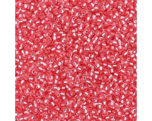 (08275) 331-19001-10/0 Бисер прозрачный с серебр. центром 10/0 круг. отв., 20гр, Preciosa