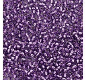 (08228) 331-19001-10/0 Бисер прозрачный цветной с серебр. центром 10/0, круг.отв., 20гр Preciosa