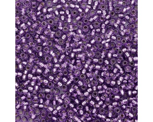 (08228) 331-19001-10/0 Бисер прозрачный цветной с серебр. центром 10/0, круг.отв., 20гр Preciosa