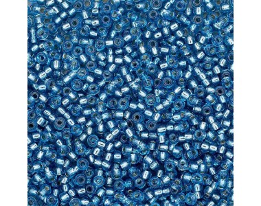 (08236) 331-19001-10/0 Бисер прозрачный цветной с серебр. центром 10/0, круг.отв., 20гр Preciosa