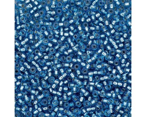 (08236) 331-19001-10/0 Бисер прозрачный цветной с серебр. центром 10/0, круг.отв., 20гр Preciosa