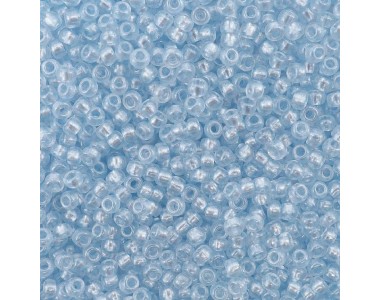 (08136) 331-19001/10/0 Бисер прозрачный с перламутр. цвет.центром, круг.отв., 20г, Preciosa