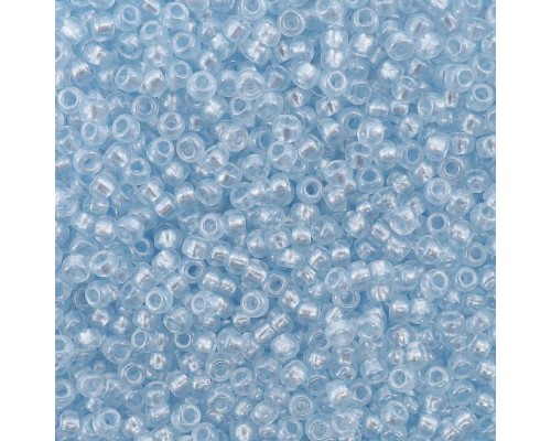 (08136) 331-19001/10/0 Бисер прозрачный с перламутр. цвет.центром, круг.отв., 20г, Preciosa