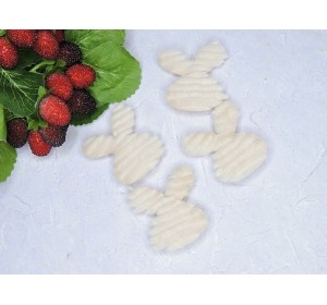 Патч меховой "Зайчик" светлый - 1 шт.