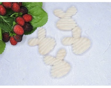 Патч меховой "Зайчик" светлый - 1 шт.