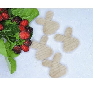 Патч меховой "Зайчик" темный - 1 шт.