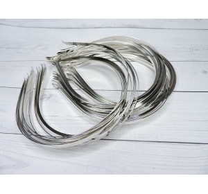 Ободок металл 5мм,  цв. серебро - 1 шт.