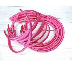 Ободок пластиковый в ткани 1 см, цв. фукси -1 шт.