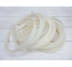 Ободок для волос 1,5 см пластиковый, цв,  айвори - 1 шт.