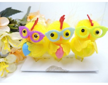 Цыпленок 5 см в очках, цв. без выбора цвета - 1 шт