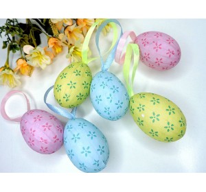 Яйца пасхальные (пенопластовые) 4*6 см, цв. без выбора цвета - 1 шт.