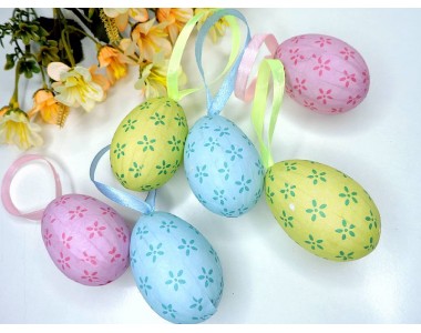 Яйца пасхальные (пенопластовые) 4*6 см, цв. без выбора цвета - 1 шт.