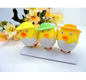 Цыпленок  5 см в скорлупе с шляпкой, цв. без выбора цвета - 1 шт. 