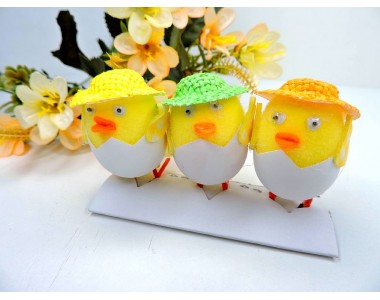 Цыпленок  5 см в скорлупе с шляпкой, цв. без выбора цвета - 1 шт. 