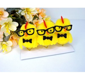 Цыпленок 5 см в черных очках - 1 шт.