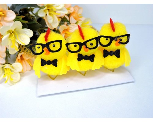 Цыпленок 5 см в черных очках - 1 шт.