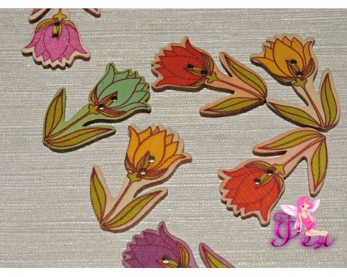 Фигурка из фанеры 40*23 мм "Тюльпан" - 1шт.