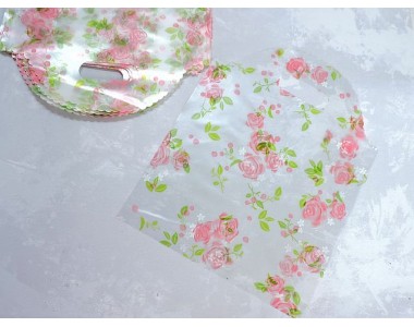 Пакет полиэтиленовый с ручкой "Цветы" 20*24 см - 1 шт.