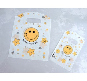 Пакет полиэтиленовый с рисунком "Смайлик" - 1 шт.